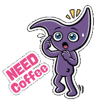 Wake Up Coffee Sticker by CwaZyVerse