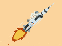 Moon Landing Space GIF