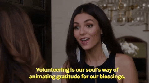 volunteer gratitude GIF by Victoria Justice