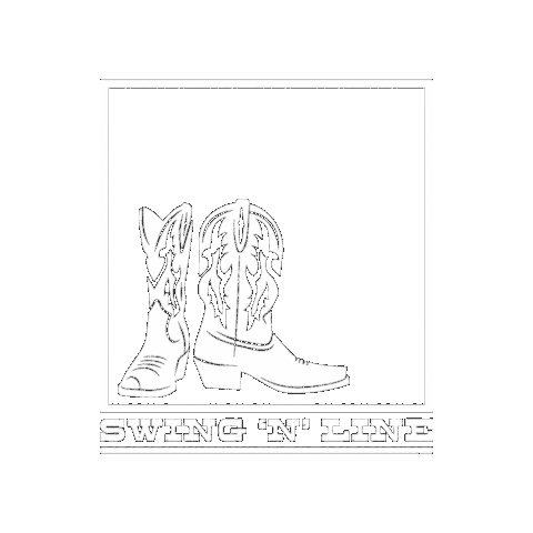 swingnline giphygifmaker white cowboy western Sticker