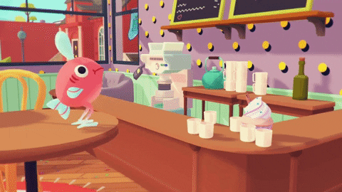 Cafe Kicking GIF by Ooblets