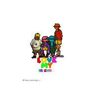 theartofkidkatu love friends friendship group Sticker