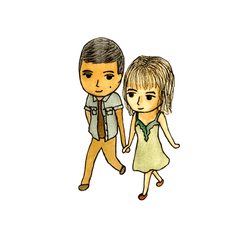 KyoK love couple romance walk GIF