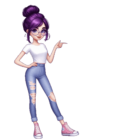 Girl Click Here Sticker