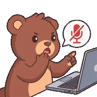 Shocked Computer Sticker by BEARISH