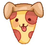 magical_yuki pizza puppy wink dessert Sticker