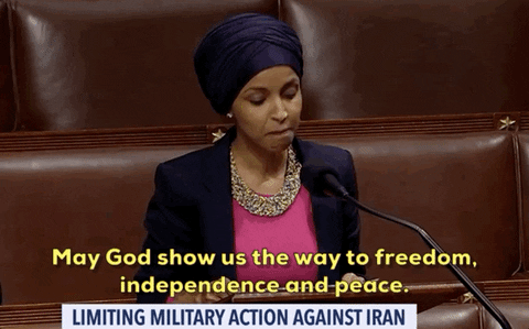 news giphyupload giphynewsuspolitics iran ilhan omar GIF