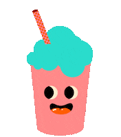 wednesday_ariel ice cream icecream treat milkshake Sticker