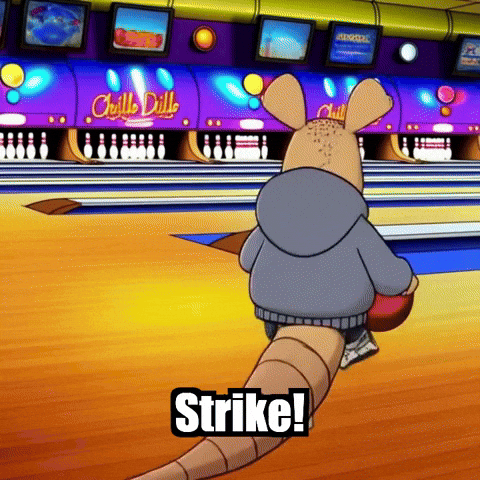 Bowling Strike GIF by Chillo Dillo