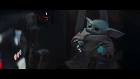 jjsaenzde giphygifmaker eat cookie baby yoda GIF