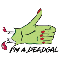 DEADGAL dead inside nail tech luxury nails beautiful nails Sticker