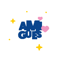 Friends Amigos Sticker by Glenda Morahan