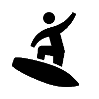 Surfing Pictogram Sticker by EXPERIENCE JAPAN PICTOGRAMS