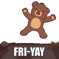 Teddy Bear Friday Sticker by BEARISH