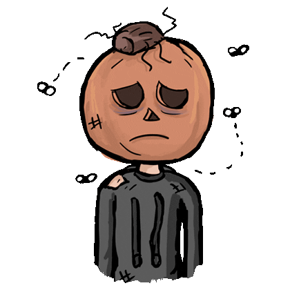 zombieecorn giphyupload sad halloween tired Sticker