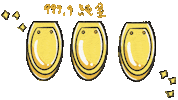 Gold Toilet Sticker