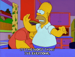 Scared Season 3 GIF by The Simpsons