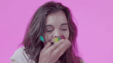 redbullrecords giphyupload eating candy junk food GIF
