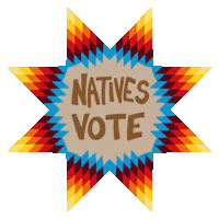 Vote Early Native American Sticker by INTO ACTION