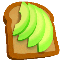 Avocado Toast 3D Sticker by chrislumain