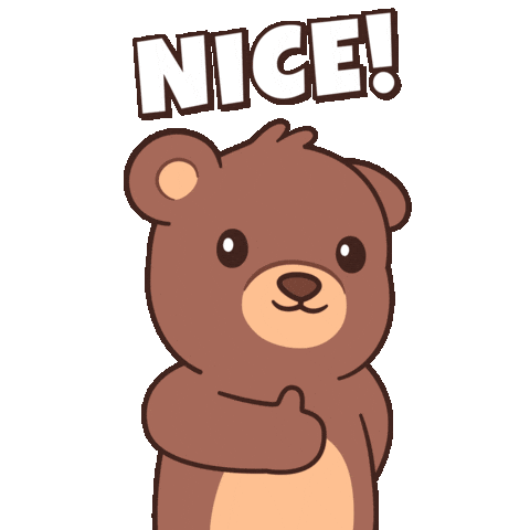 Happy Teddy Bear Sticker by BEARISH