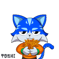 Fall Season Cat Sticker by Toshithecat