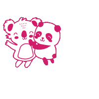 Panda Bear Love Sticker by BILLA