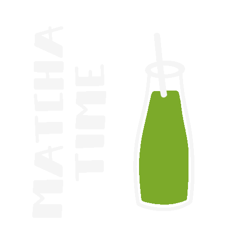 Green Tea Coffee Sticker by PokaDesign