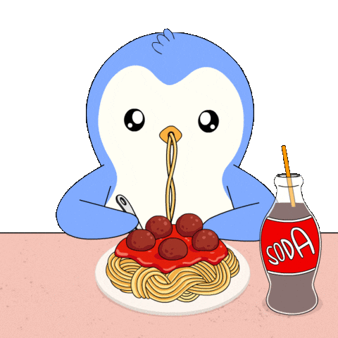 Hungry Bon Appetit Sticker by Pudgy Penguins