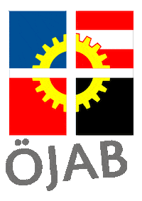 oejab_at logo blue red black Sticker
