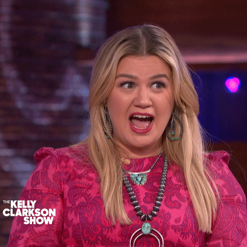 KellyClarksonShow wow what omg shocked GIF