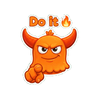 You Got This Lets Go Sticker by Momo & Tulus