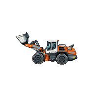 Orange Baustelle Sticker by Pontiggia