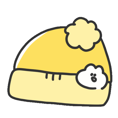 Winter 黄色 Sticker by おめがちゃん