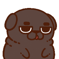 Tired Ollie Sticker by Puglie Pug