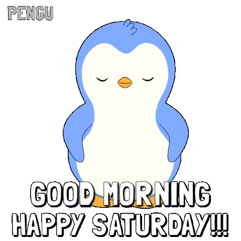 Good Morning Dancing Sticker by Pudgy Penguins