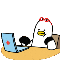 Thinking Typing Sticker by boogi_in_busan