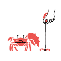 PanSt summer crab bait longing Sticker