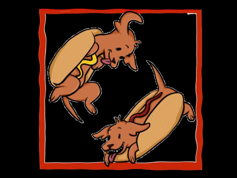 La_Ardillin giphygifmaker dogs bread hotdog GIF