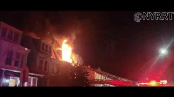 Several Injured as Two Houses Burn in Brooklyn