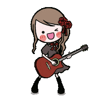 Girl Guitar Sticker