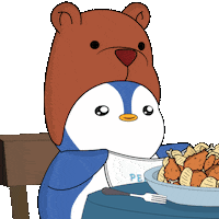 Hungry Bon Appetit Sticker by Pudgy Penguins