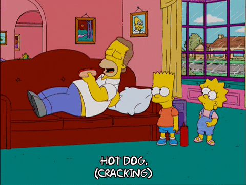 homer simpson eating GIF