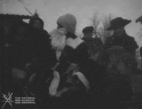 NationalWWIMuseum christmas black and white santa claus military GIF
