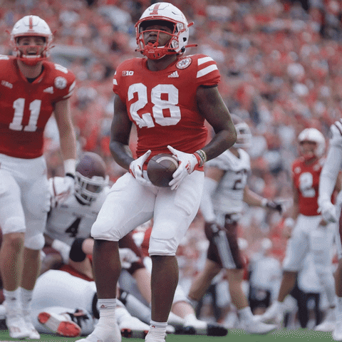Huskers Football Sport GIF by Huskers