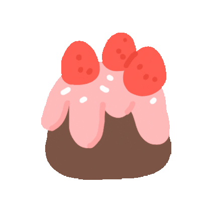 Cake Strawberry Sticker