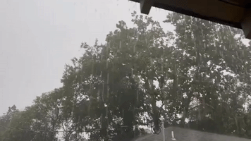 Thundery Downpour Soaks Dayton, Texas