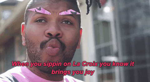 sipping la croix GIF by Wallitah