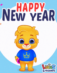 Excited New Year GIF by Lucas and Friends by RV AppStudios