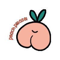 Booty Peach Sticker by goodexpressmx